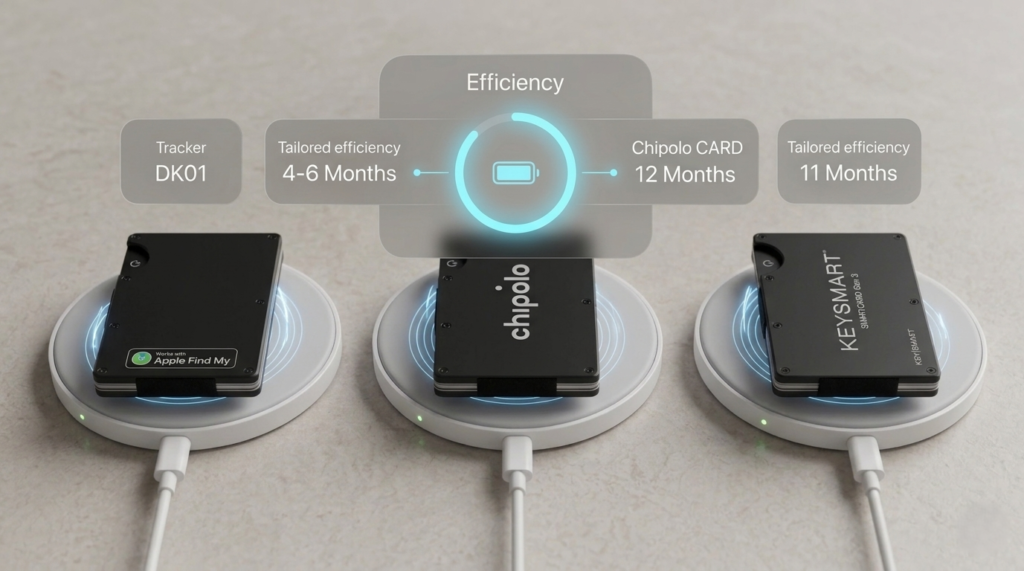 Battery Life on Wireless Charging Tracker Cards