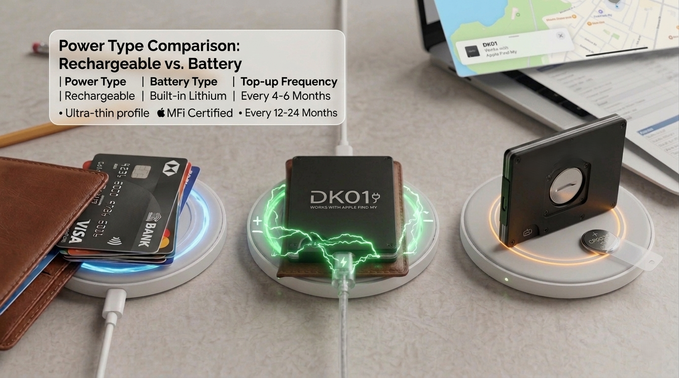 Rechargeable vs Battery Wallet